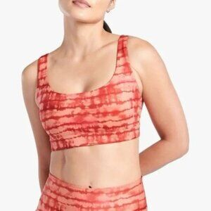 ATHLETA I NWT Coral Tie Dye Printed Exhale Removeable Pad Sports Bra, 2X  D-DD